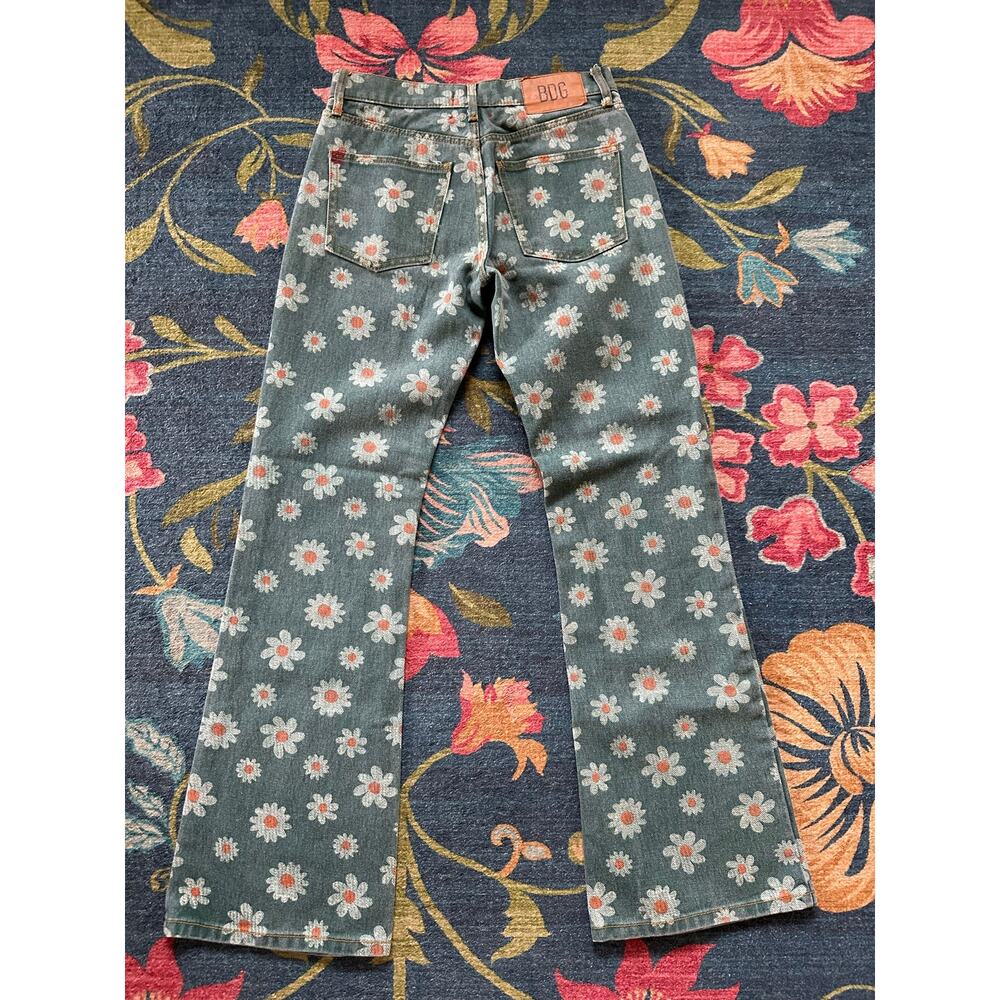 Urban Outfitters BDG Daisy Print 90s Bootcut Jeans Size 25 - Picture 3 of 5